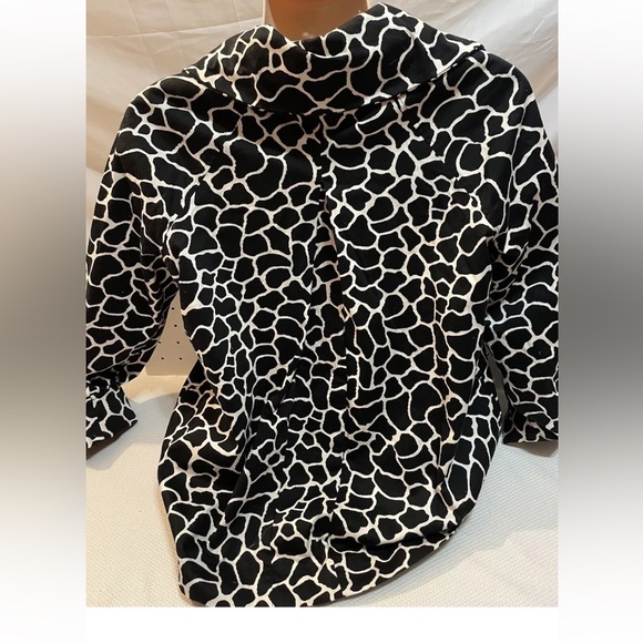 Peck & Peck Weekend Giraffe Print Jacket Women’s Sz L 25.00 - Picture 3 of 4